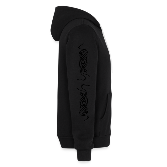 Hula Hoodie Black on Black Zip - black