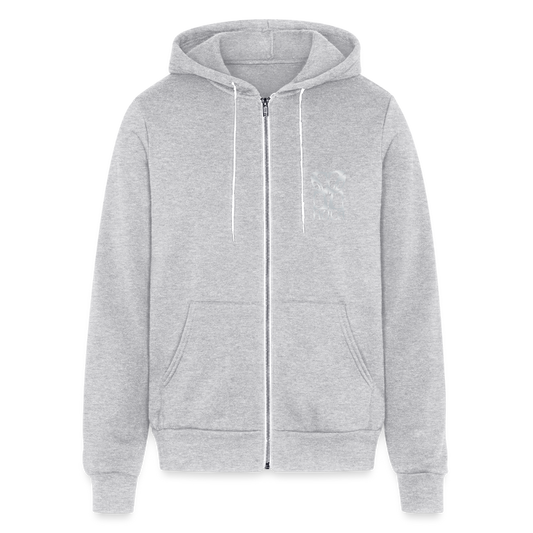 Hula Hoodie Silver Zip - heather gray