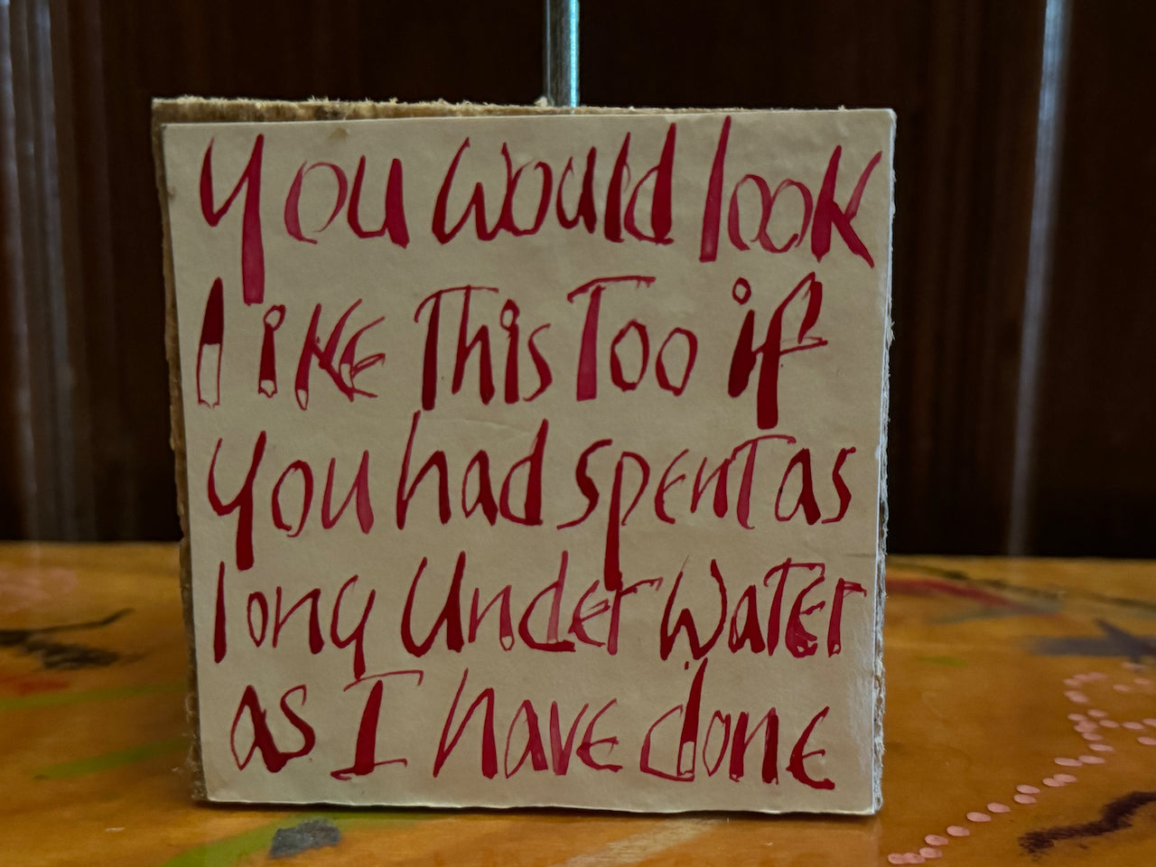 Anthony Haden-Guest's You Would Look Like This Too Sculpture