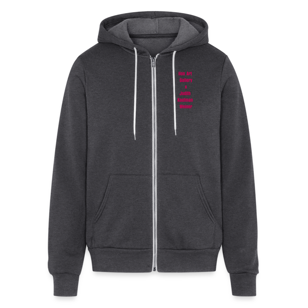 Pandemic Squares zip - charcoal grey