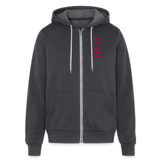 Pandemic Squares zip - charcoal grey