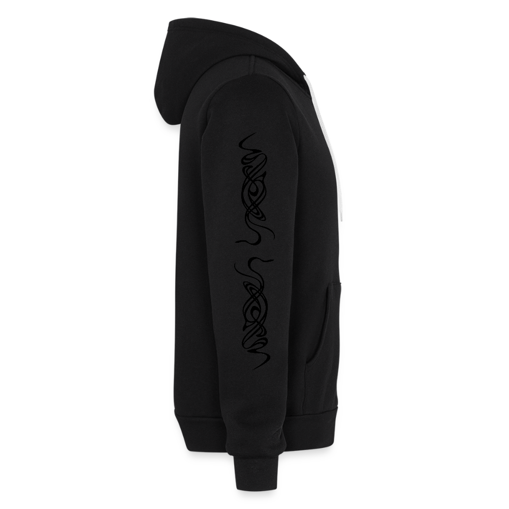 Hula Hoodie Black on Black Zip - black