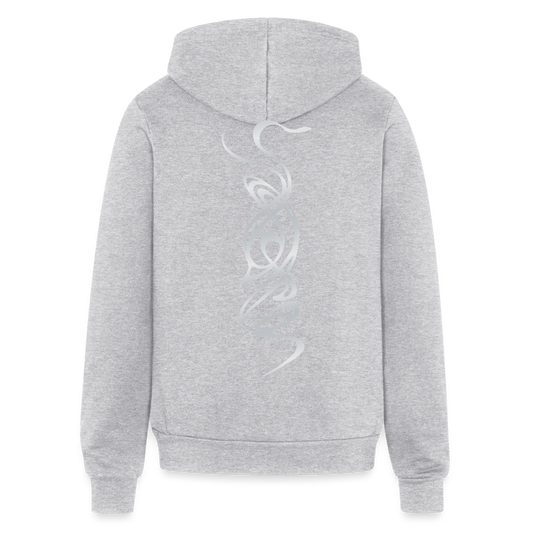 Hula Hoodie Silver Zip - heather gray