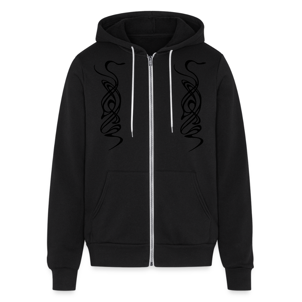 Hula Hoodie Black on Black Zip - black