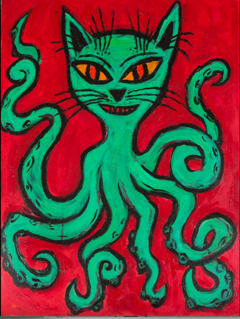 Rick Prol's Cat O Puss "Recovery" Painting